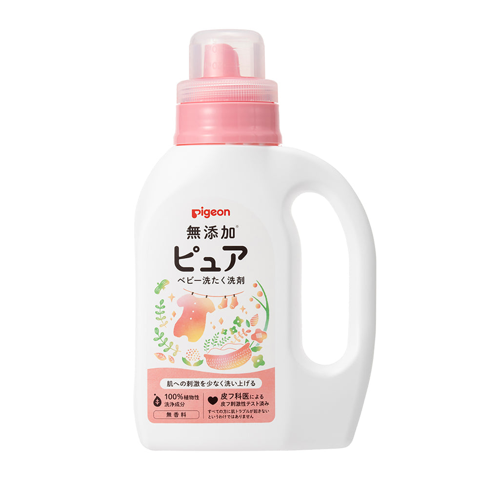 Pigeon Baby Laundry Detergent Pure 800ml Bottle/750ml Refill - 100% Plant-based