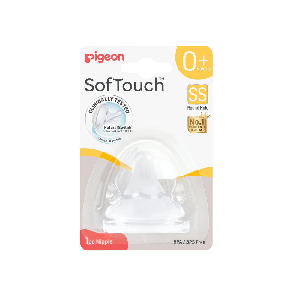 Pigeon SofTouch™ Nipple for Wide Neck Bottle (Multiple Sizes available)