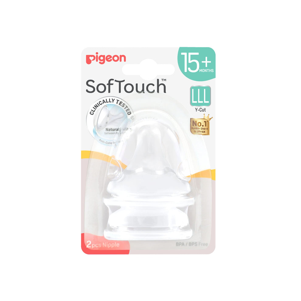 Pigeon SofTouch™ Nipple for Wide Neck Bottle (Multiple Sizes available)