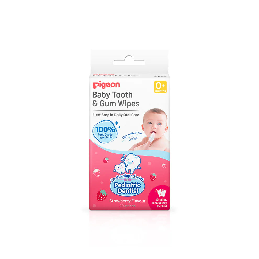 Pigeon Baby Tooth & Gum Wipes Natural/Strawberry 20S