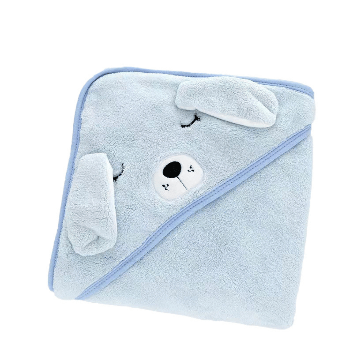 Cubble Hooded Baby Bath Towel (7 Colors, 2 Sizes: 80x80cm / 105x105cm) Cute Animal Design Absorbent Premium Coral Fleece