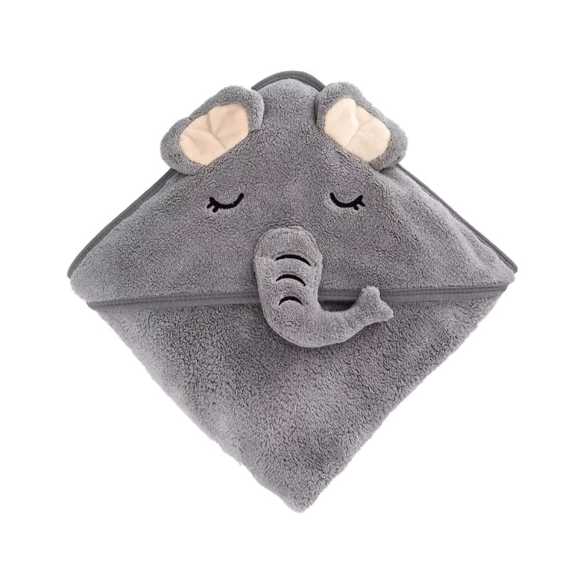Cubble Hooded Baby Bath Towel (7 Colors, 2 Sizes: 80x80cm / 105x105cm) Cute Animal Design Absorbent Premium Coral Fleece