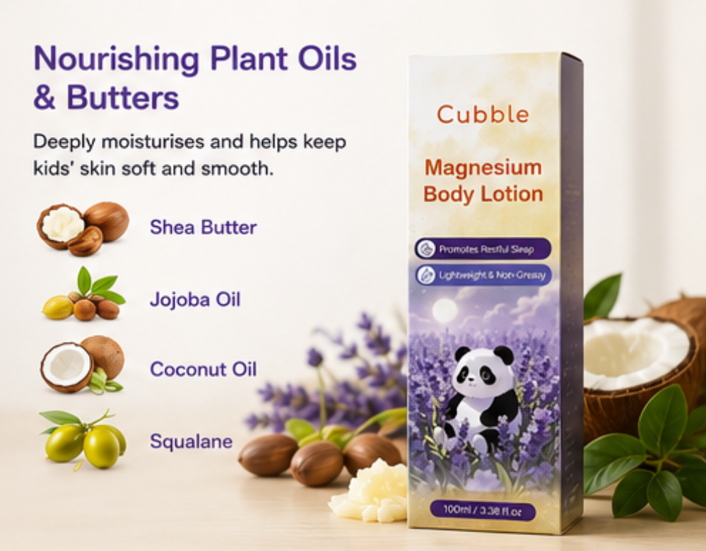 Cubble Magnesium Body Lotion for Kids | Gentle Bedtime & Massage Care
