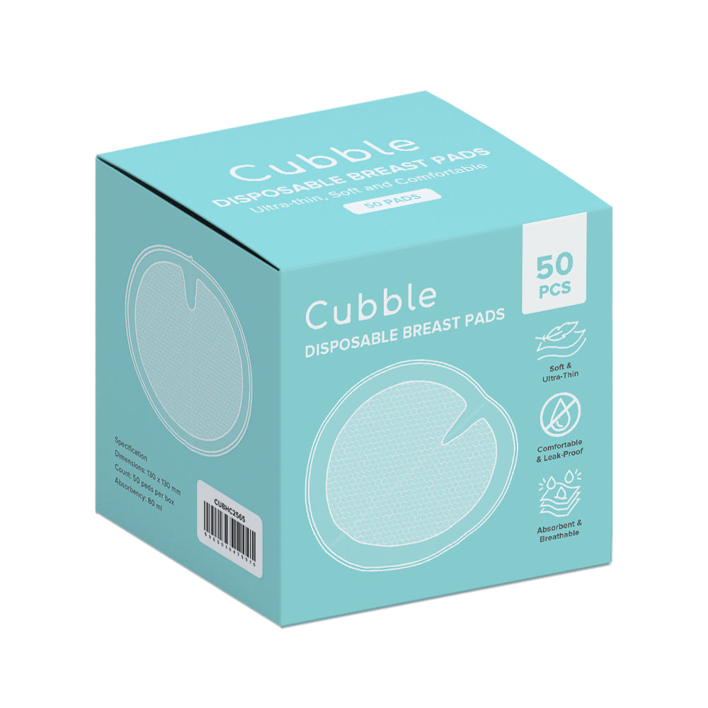 Cubble Disposable Breast Pads (50pcs) Ultra-thin 2mm Honeycomb Non-woven Safe & Dry Nursing Pads