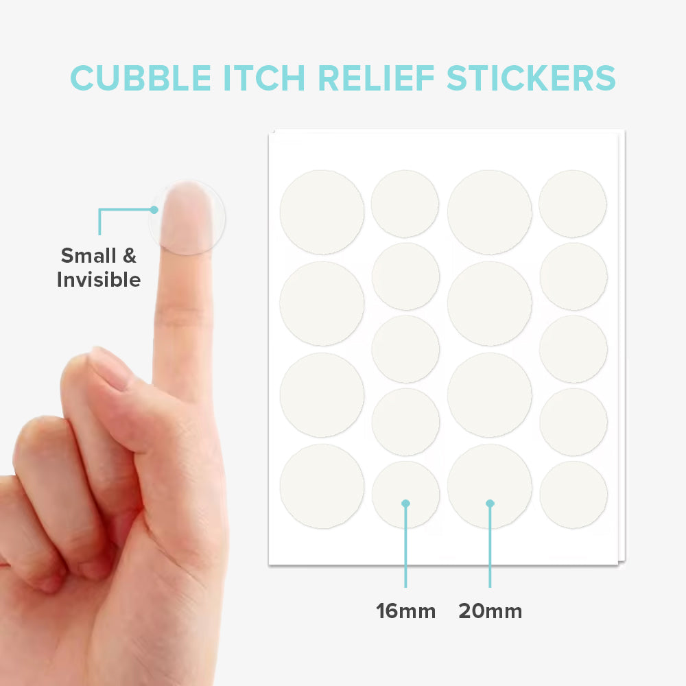 Cubble Itch Relief Sticker (36 Patches) - Hydrocolloid & Pro-Vitamin B5 ( EXP April/2026)