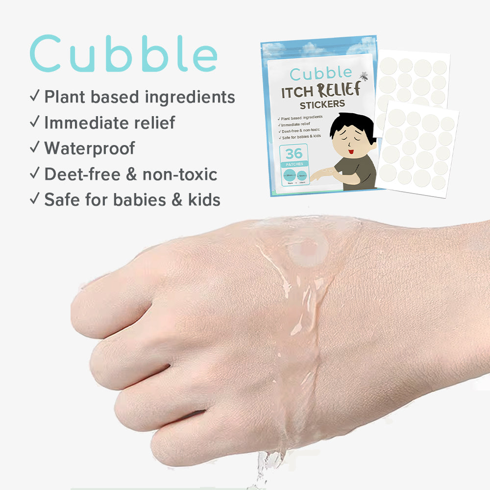 Cubble Itch Relief Sticker (36 Patches) - Hydrocolloid & Pro-Vitamin B5 ( EXP April/2026)