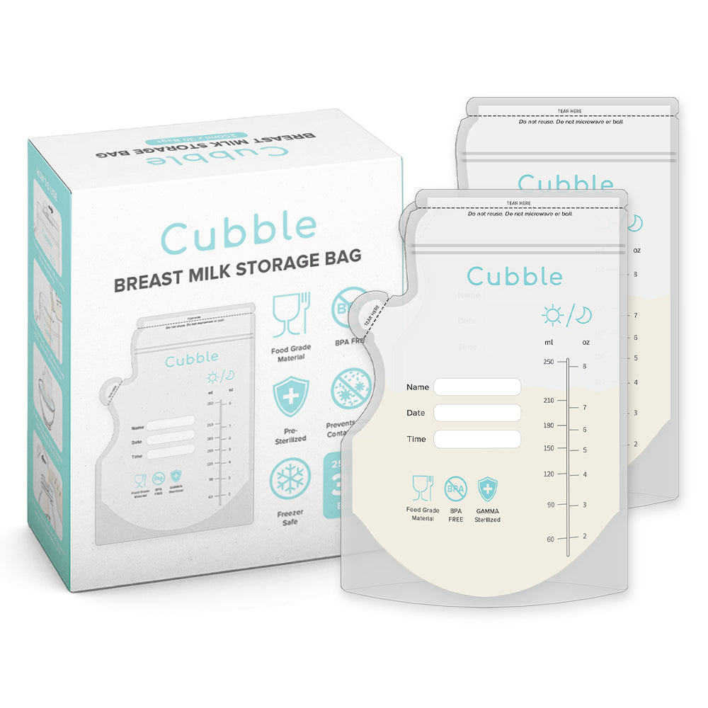 Cubble Breast Milk Storage Bags (250ml/30 Bags) Disposable Milk Bags