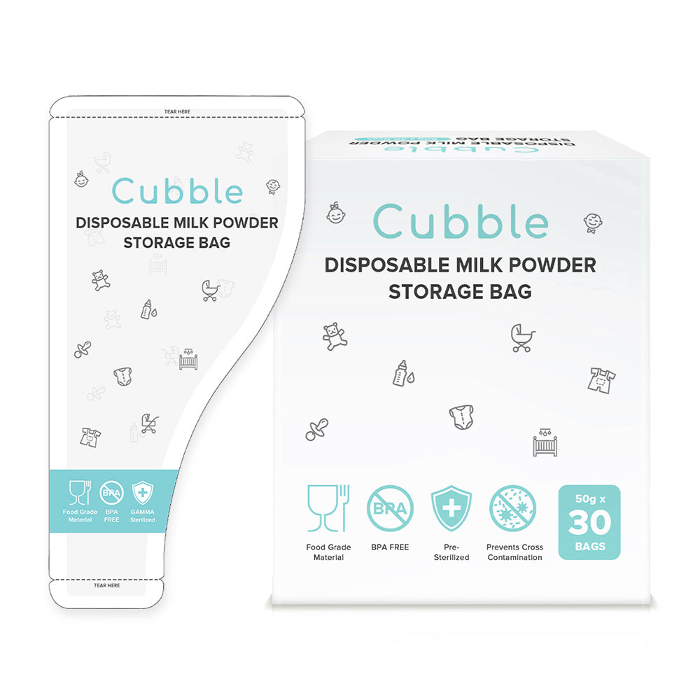 Cubble Baby Milk Powder Storage Bags (50g x 30 Bags) Disposable Milk Powder Dispenser