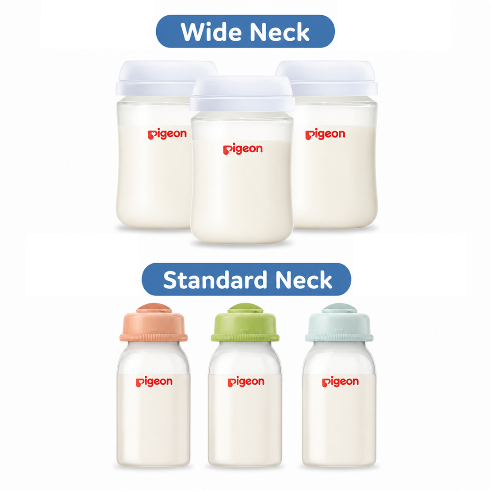 Pigeon Breastmilk Wide Neck 140ml/Standard 120ml Storage Bottles