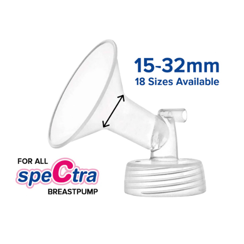 Cubble Breast Pump Flange 15-32mm (18 sizes) Accessories Wide Neck Breast Shield for Spectra /Maymom