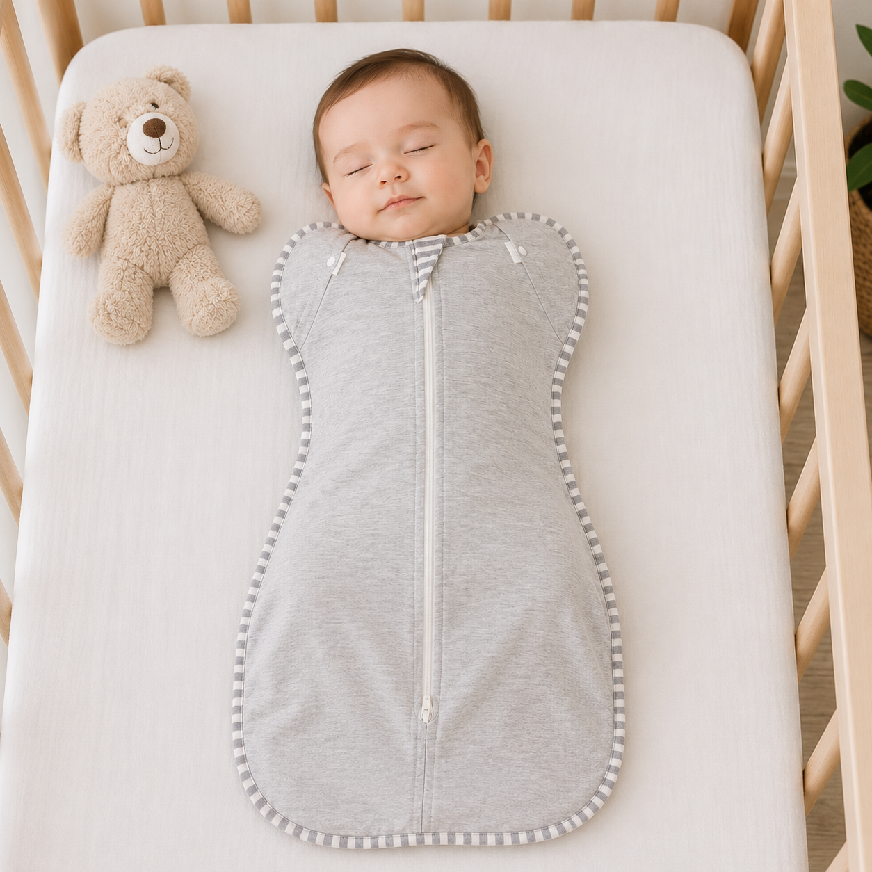 Cubble 2 in 1 Baby Zipper Swaddle Bamboo Sleepsack / Sleeping Bag 0-3M/3-6M (2 Sizes, 7 Designs)