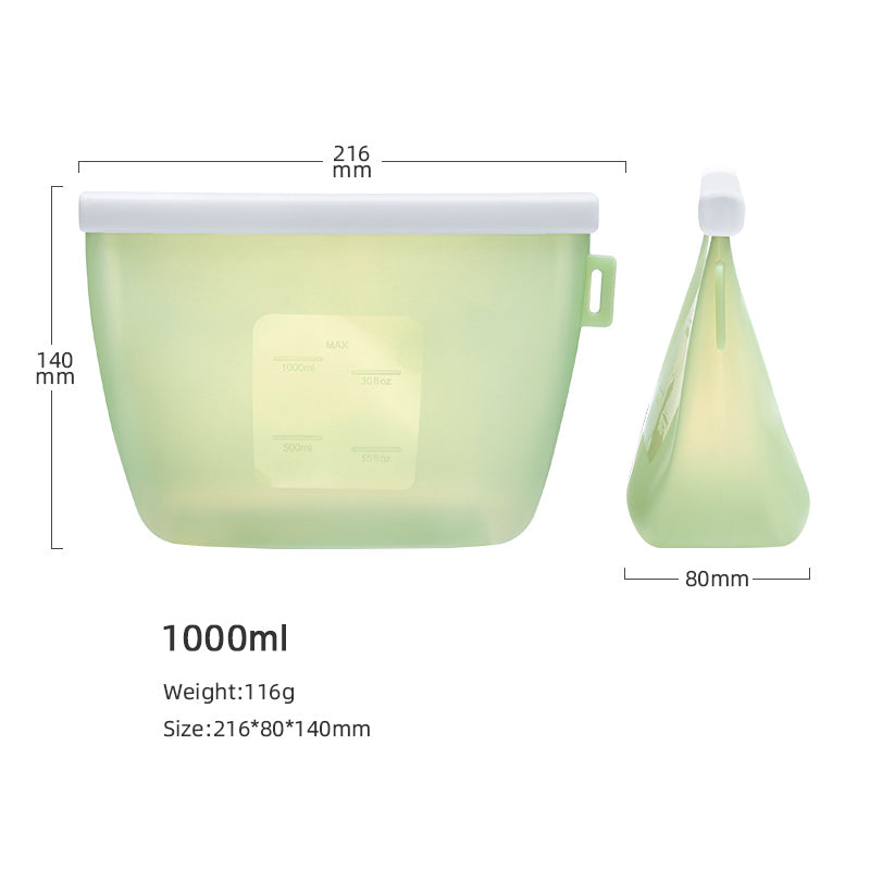 Cubble Silicone Storage Bag for Breast Pump, Food, Fruits and Baby Accessories (5 Colors, 4 Sizes)
