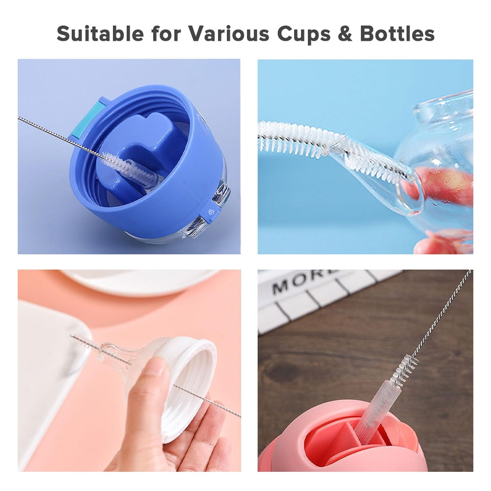 Cubble Straw Brush (3 Colours) Stainless Steel Cleaning Brush for Baby Bottle, Nipple, Spout, Straws