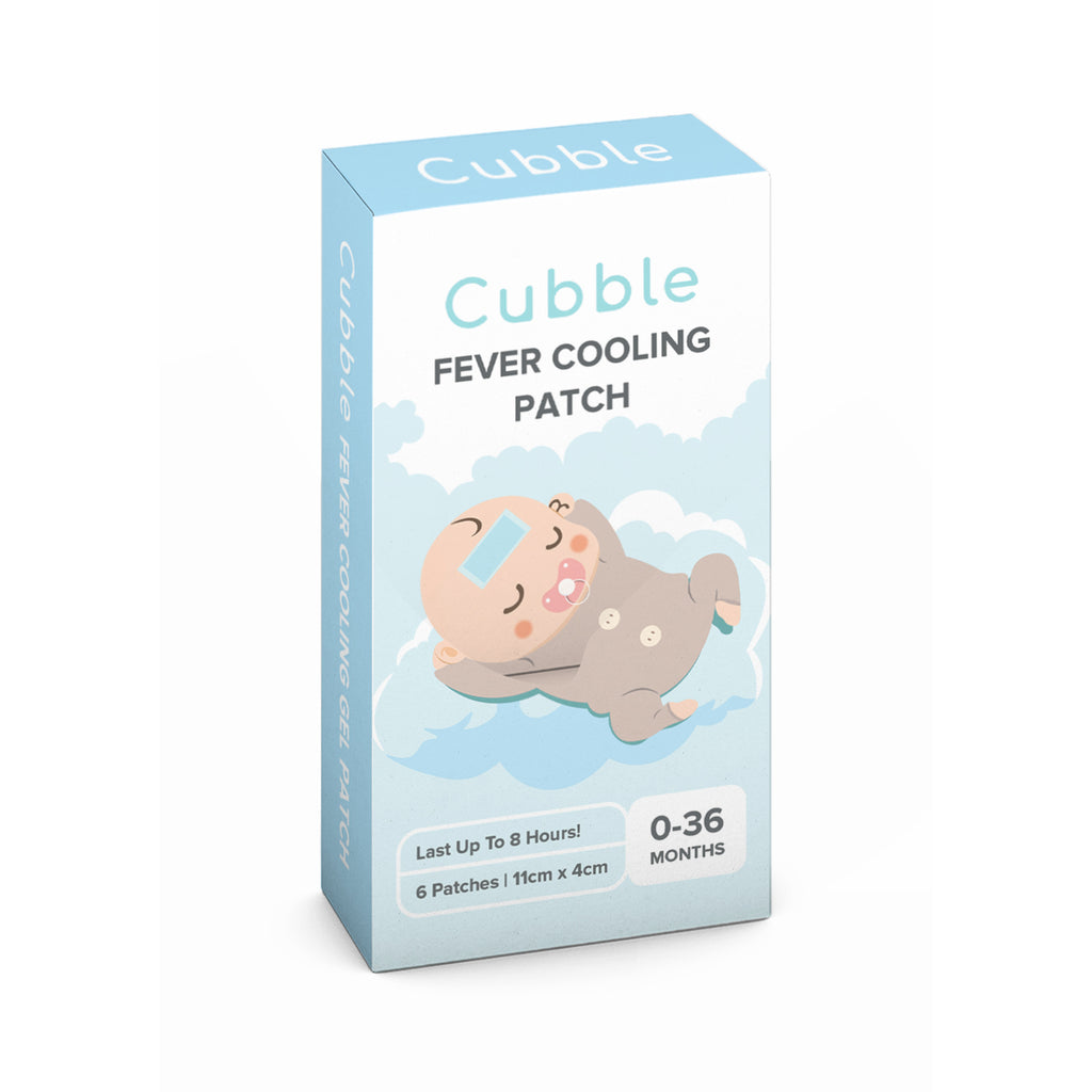 Cubble Fever Cooling Patch (6 Patches) for Baby Lasts Up to 8 Hours, Paraben-Free [EXP 09/26]