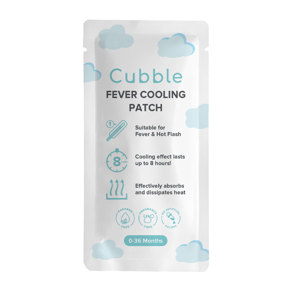 Cubble Fever Cooling Patch (6 Patches) for Baby Lasts Up to 8 Hours, Paraben-Free [EXP 09/26]