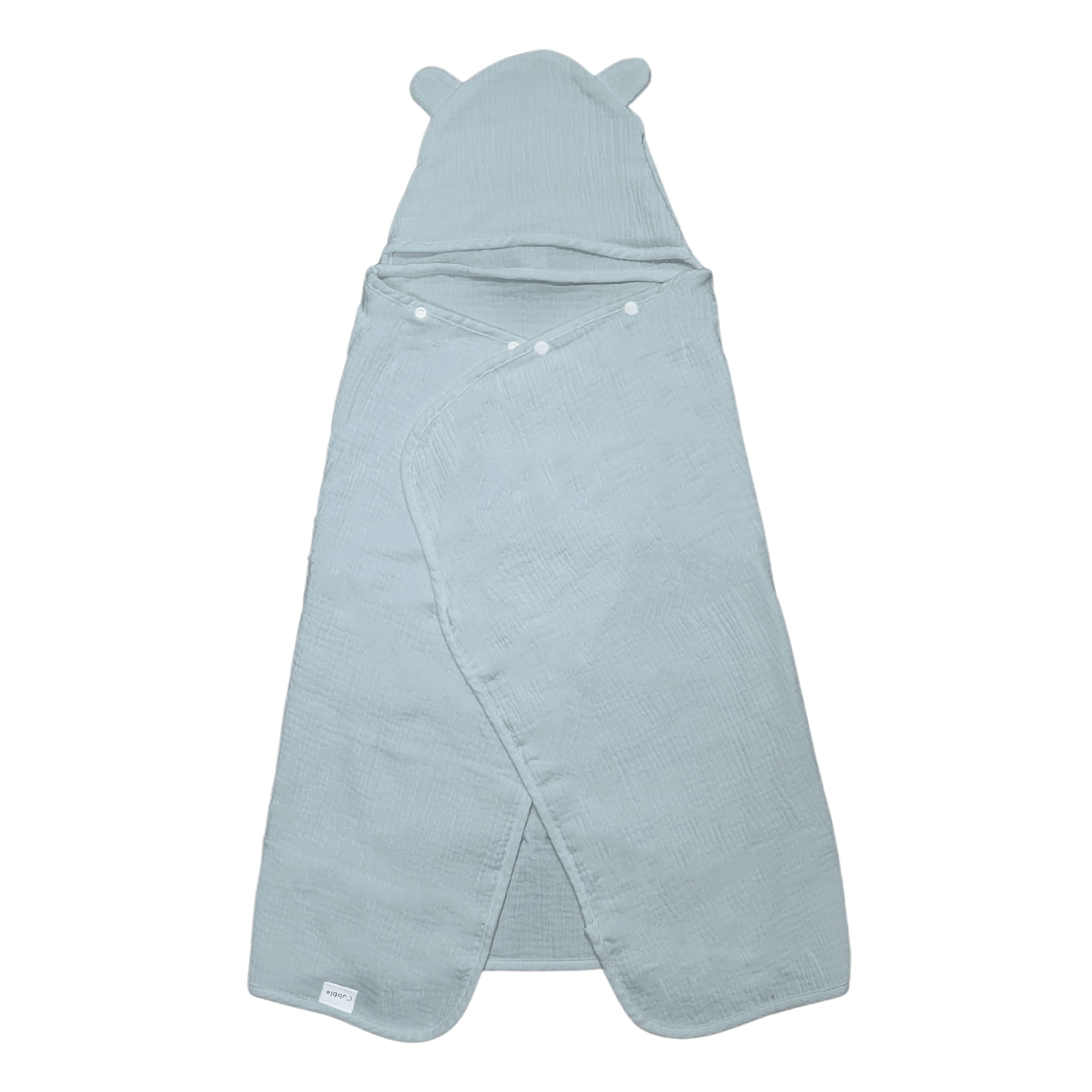 Cubble Baby Hooded Bath Towel (Bear) 100cm x 65cm (18 Design) - 100% Organic Muslin Cotton