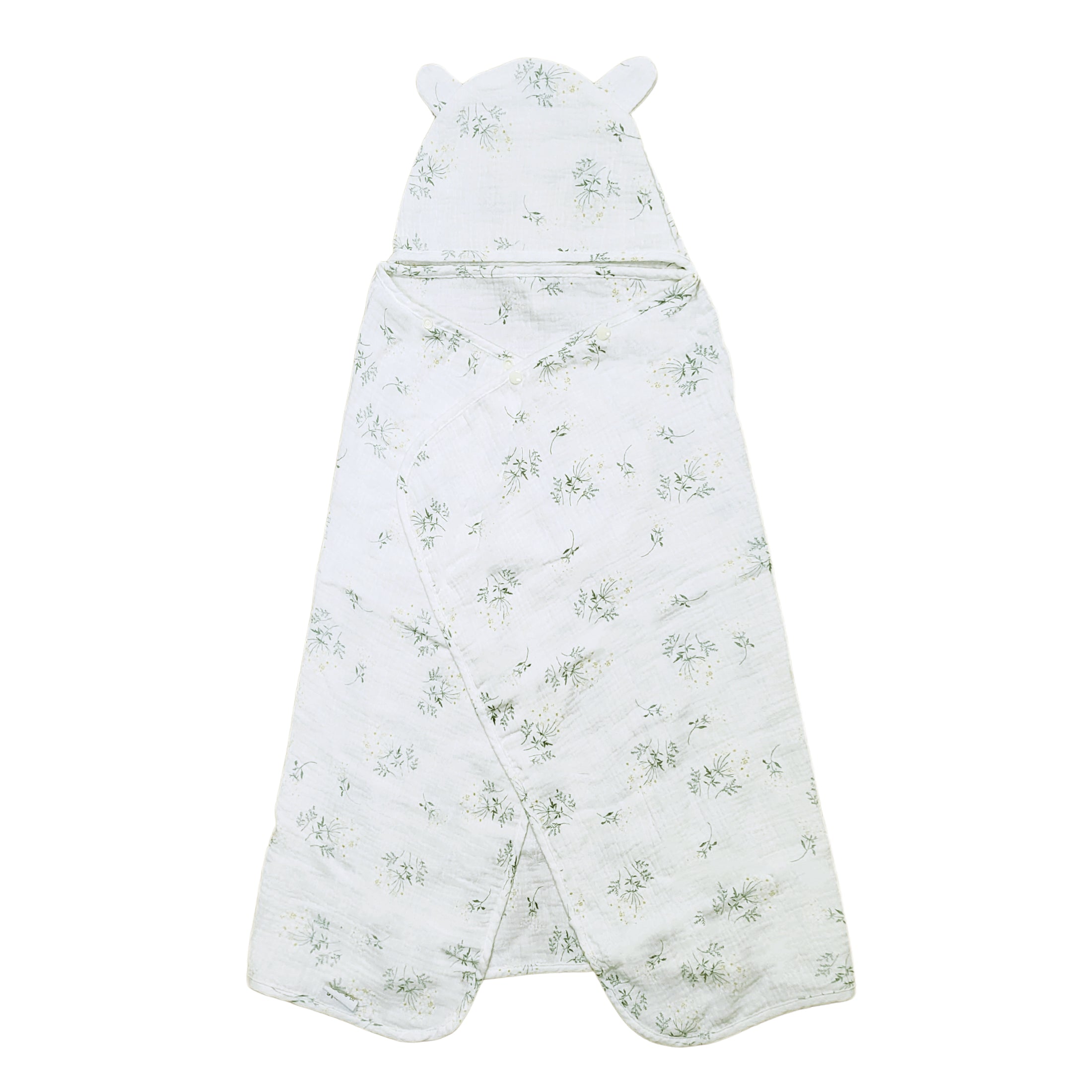 Cubble Baby Hooded Bath Towel (Bear) 100cm x 65cm (18 Design) - 100% Organic Muslin Cotton