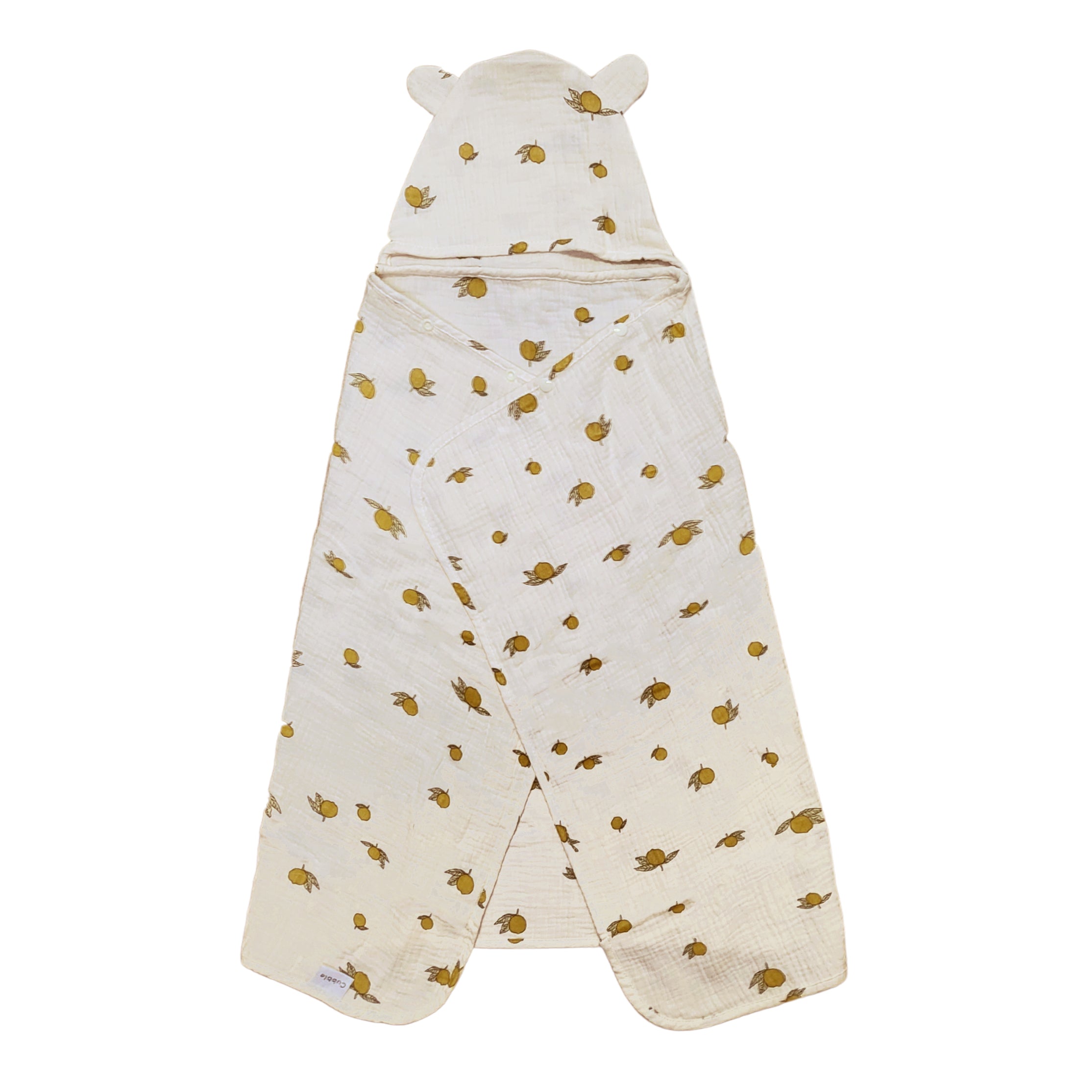 Cubble Baby Hooded Bath Towel (Bear) 100cm x 65cm (18 Design) - 100% Organic Muslin Cotton
