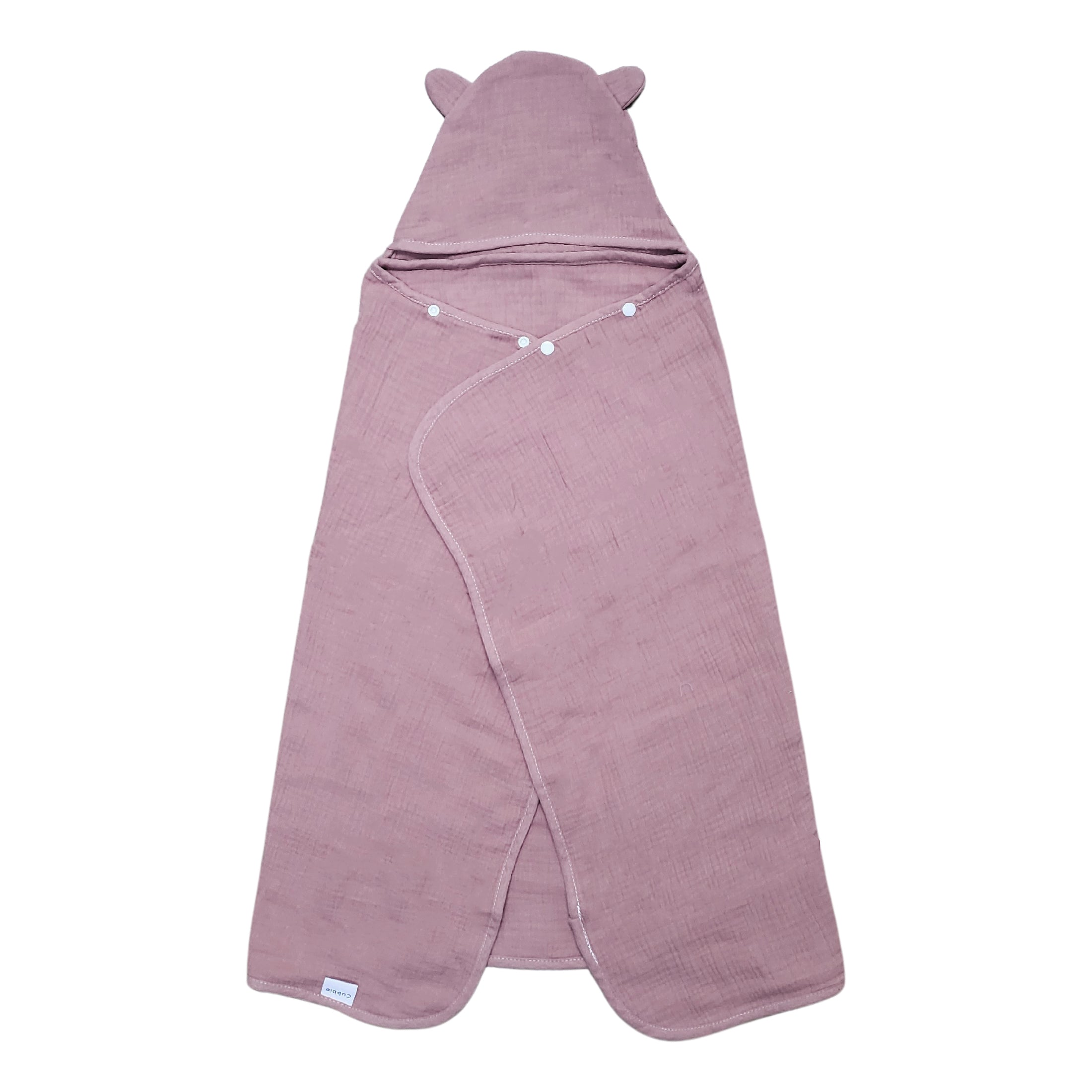 Cubble Baby Hooded Bath Towel (Bear) 100cm x 65cm (18 Design) - 100% Organic Muslin Cotton