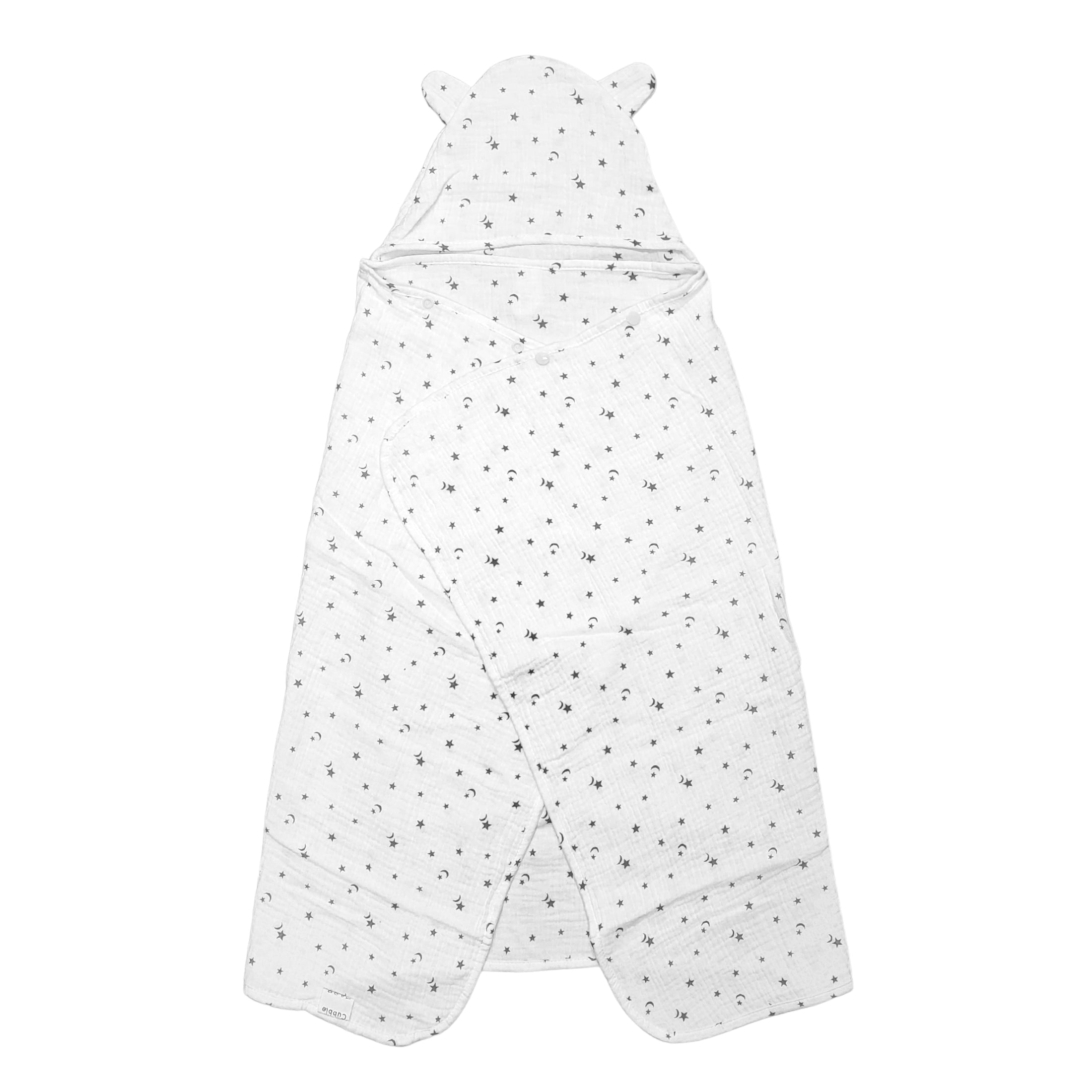 Cubble Baby Hooded Bath Towel (Bear) 100cm x 65cm (18 Design) - 100% Organic Muslin Cotton