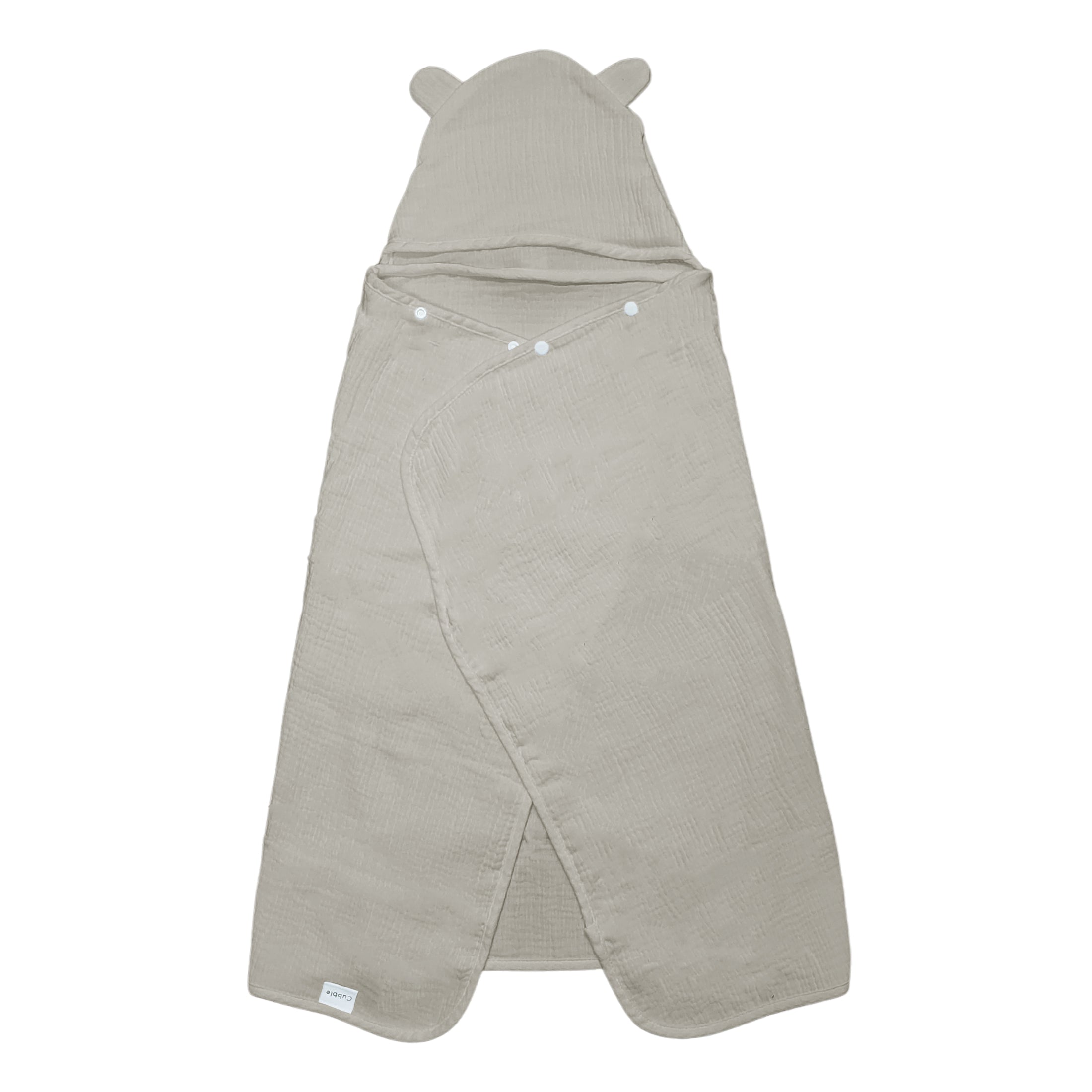 Cubble Baby Hooded Bath Towel (Bear) 100cm x 65cm (18 Design) - 100% Organic Muslin Cotton