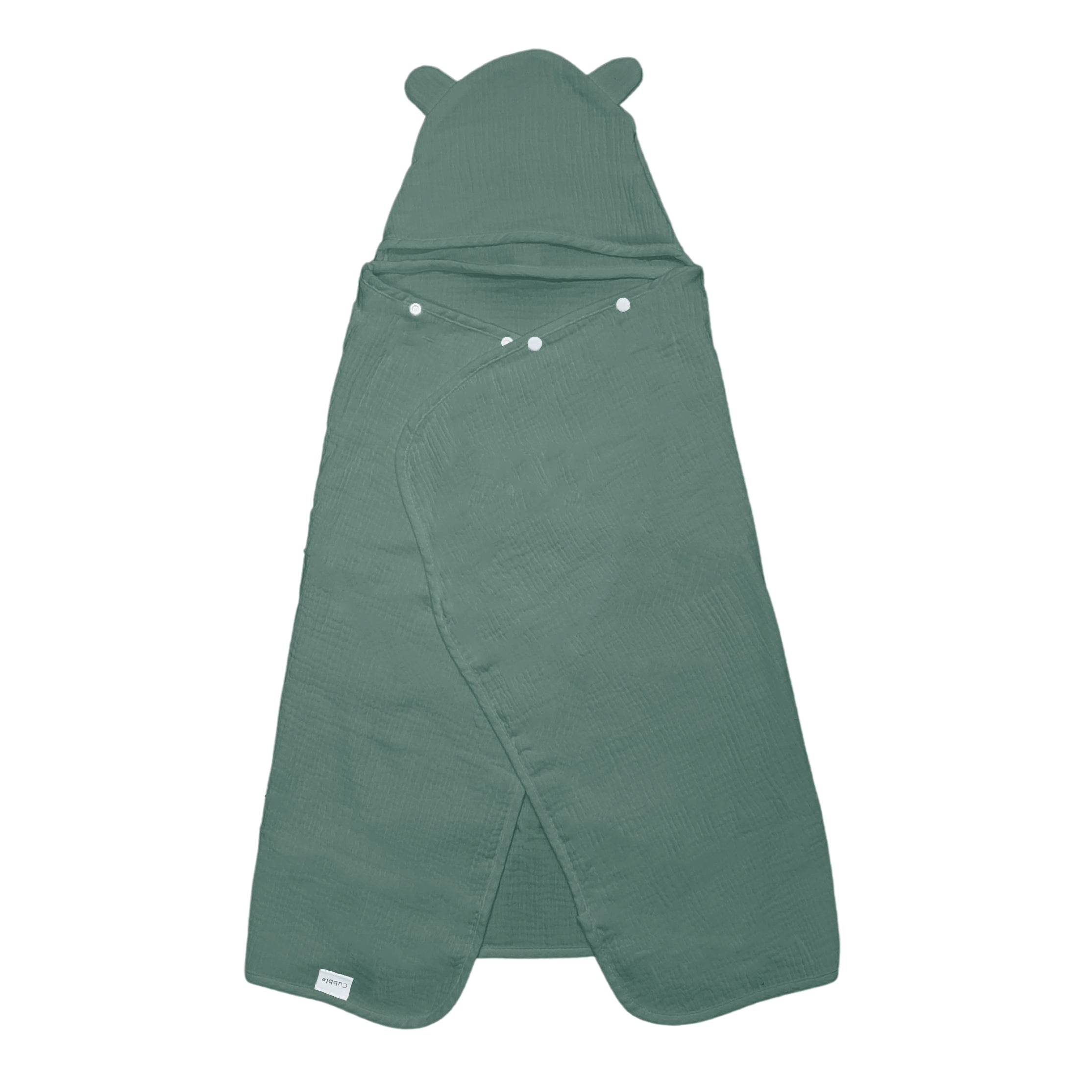 Cubble Baby Hooded Bath Towel (Bear) 100cm x 65cm (18 Design) - 100% Organic Muslin Cotton
