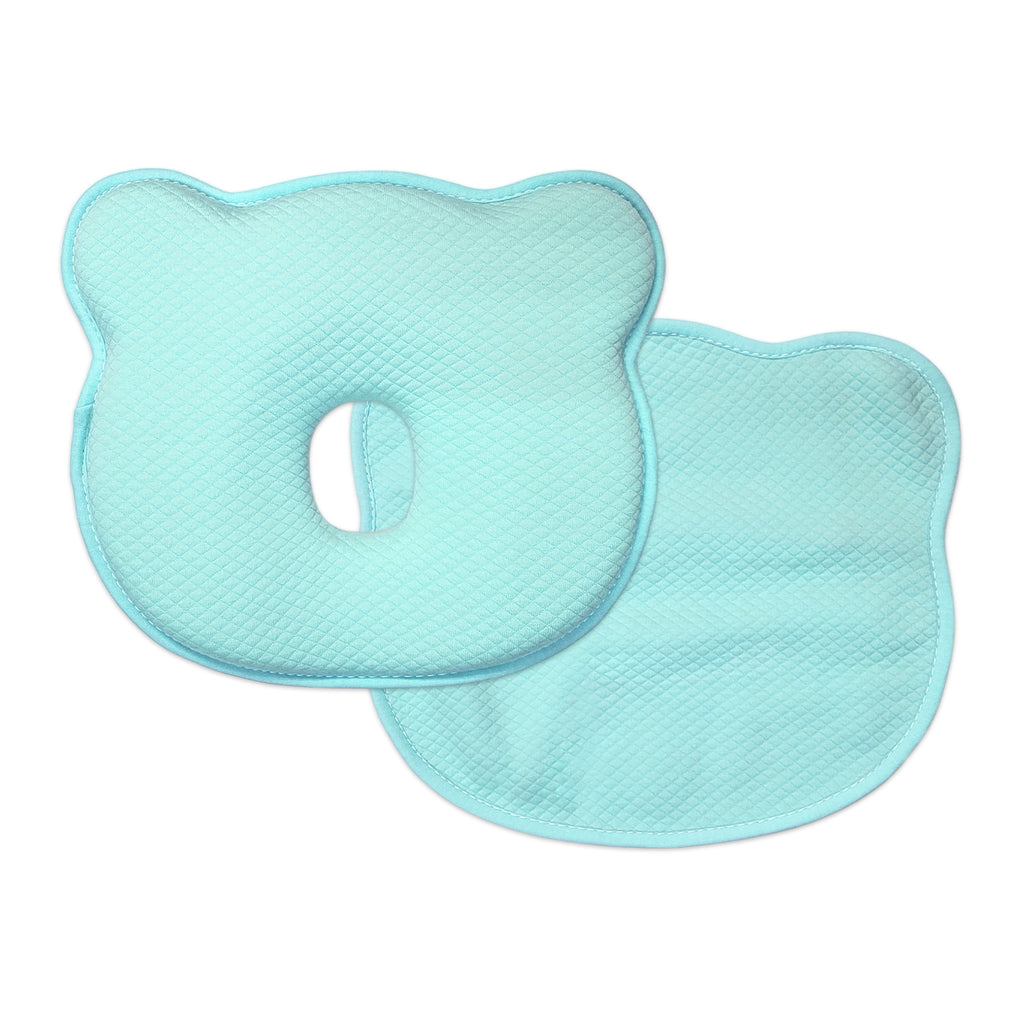 Cubble Flat Head Prevention Pillow with Cover (Organic Bamboo Memory Foam Baby Head Pillow) NEW Ver.