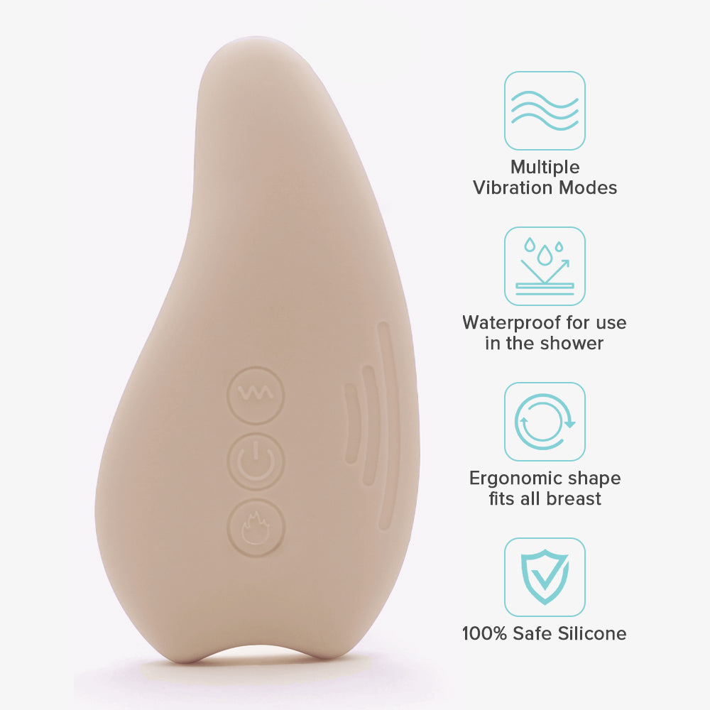Cubble Warming Lactation Massager (6 Colors) - 2 in 1 Heating and Vibration Breast Massager with travel pouch