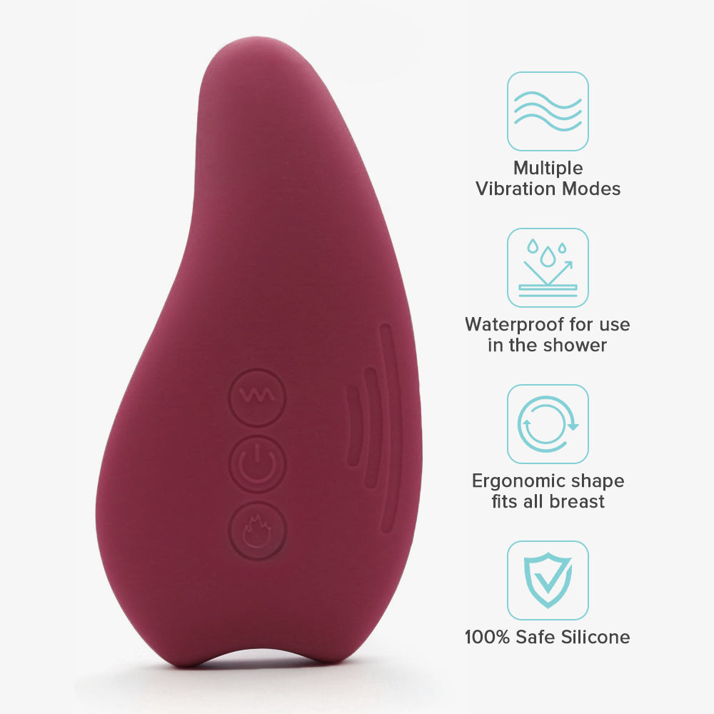 Cubble Warming Lactation Massager (6 Colors) - 2 in 1 Heating and Vibration Breast Massager with travel pouch
