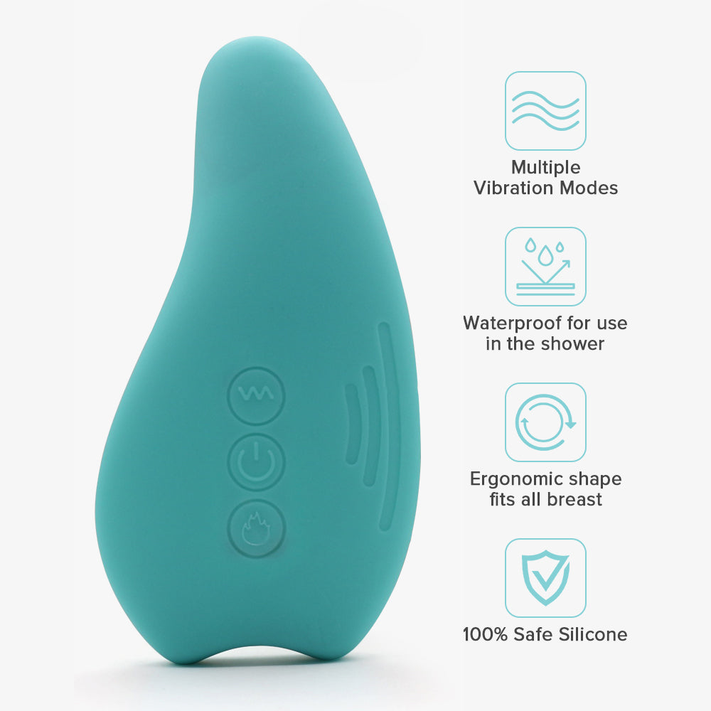Cubble Warming Lactation Massager (6 Colors) - 2 in 1 Heating and Vibration Breast Massager with travel pouch
