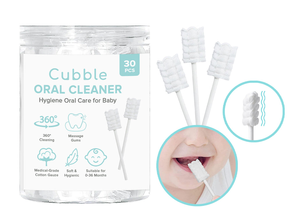 Cubble Oral Cleaner (30pcs) Hygiene Oral Care for Baby and Infant 0-36 Months