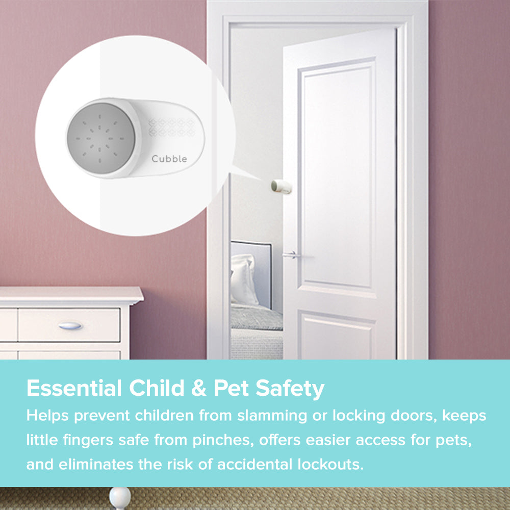 Cubble Rotating Door Stopper - Adjustable Childproof Door Guard for Baby Finger Safety, Prevent Lock