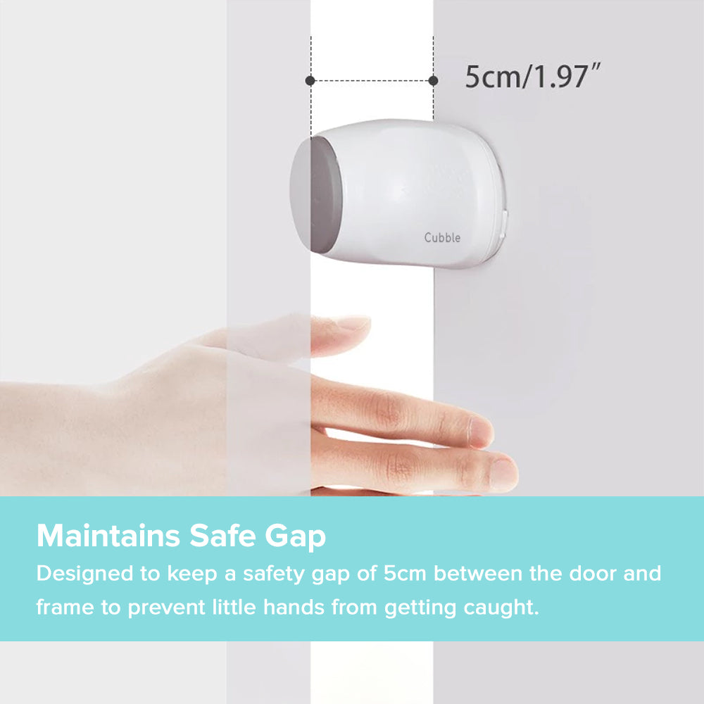 Cubble Rotating Door Stopper - Adjustable Childproof Door Guard for Baby Finger Safety, Prevent Lock