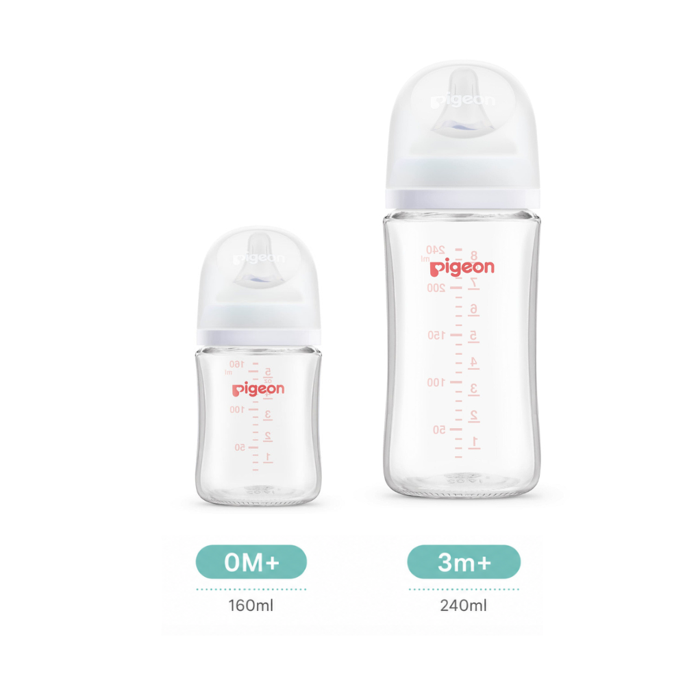 Pigeon SofTouch BPP Nursing Bottle Glass 160ml/240ml Logo
