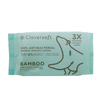 Cloversoft Unbleached Bamboo Organic Antibacterial Wipes (40 sheets)