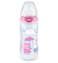 NUK Peppa Pig Premium Choice PP Bottle with Silicone Teat and Temperature Control 300ml (0-6 / 6-18 months)