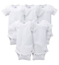 Gerber 5-pack White Onesies Bodysuits