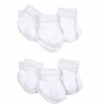 Gerber 6-pack White Terry Ankle Bootie Socks