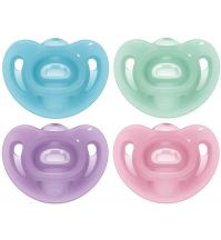 NUK Sensitive Silicone Soother with Case - 0-6Months / 6-18Months (4 Colours)
