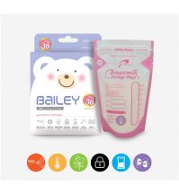 Bailey Premium Breastmilk Bags with Thermal Sensor (180ml x 30pcs) | Made in Korea