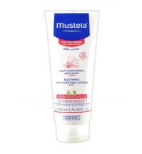 A bottle of Mustela soothing moisturising lotion