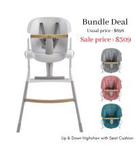 Beaba Up and Down High Chair (Bundle)