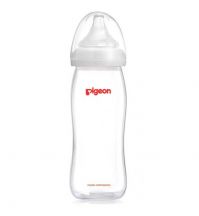 Pigeon Softtouch Perisaltic Plus Wide Neck PP Feeding Bottle, 330Ml