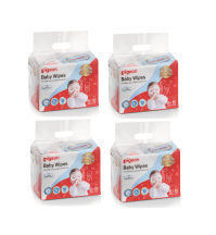 Pigeon 100% Pure Water Baby Wipes 80s (4 x 6 IN 1 Pack) [CARTON Deal]