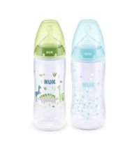 NUK Premium Choice+ Wide Neck PP Bottles 300ml (0-6months) [TWIN PACK]