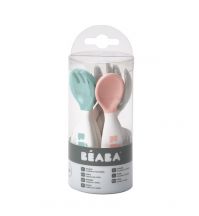 Beaba Set of 6 Training Spoons and 4 Training Forks for 2nd Age (Assorted colors)