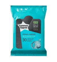 Tommee Tippee Closer To Nature Soother, Teat and Teether Wipes (30 pack)