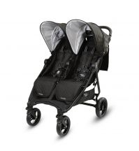 Valco Baby Slim Twin Stroller (Liquorice) The Slimmest Lightweight Double Stroller