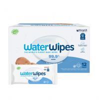 WaterWipes 99.9% Water Pure Sensitive Baby Wipes Carton [Exp 04/2025] (60wipes x 12pk = 720 wipes)