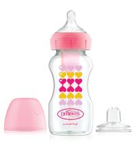 Dr. Brown’s Options+ 2-in-1 Transition Wide-Neck Feeding Bottle Kit 9oz/270ml (3 Colours)